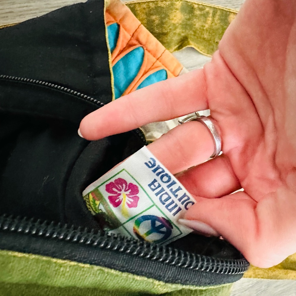 India Boutique Multicolor Patchwork Crossbody Bag - image 5